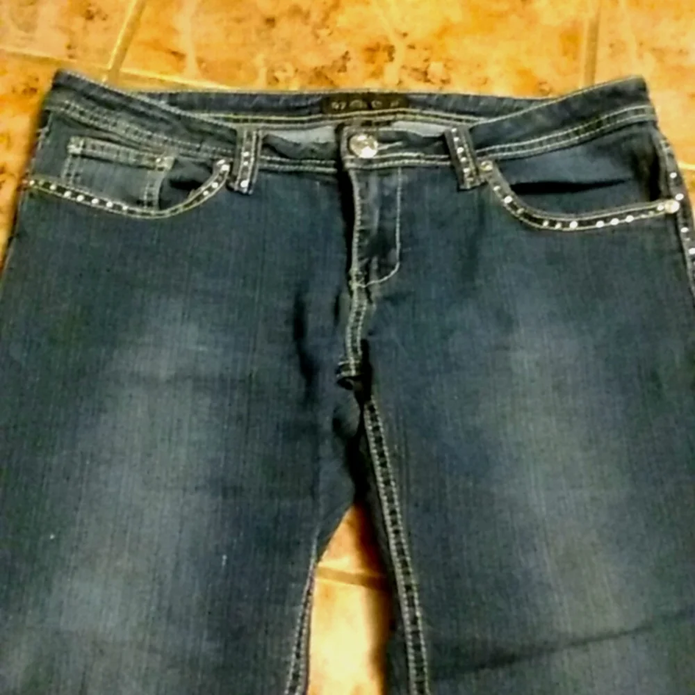 Tough Club embellished straight leg stretch jeans - Picture 2 of 5